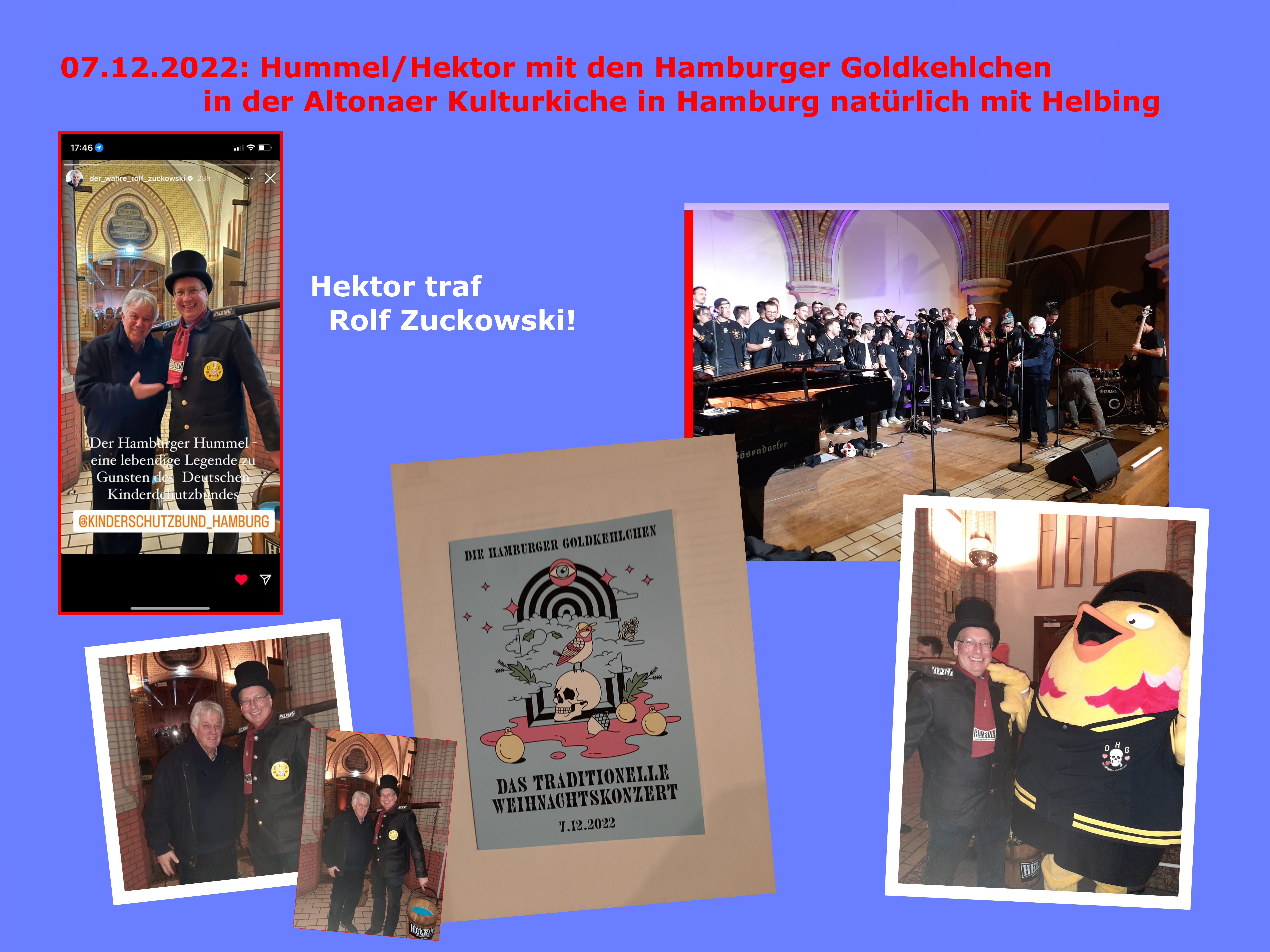 07.12.2022: Weihnachtskonzert mit den Hamburger Goldkehlchen und Rolf Zuckowski!