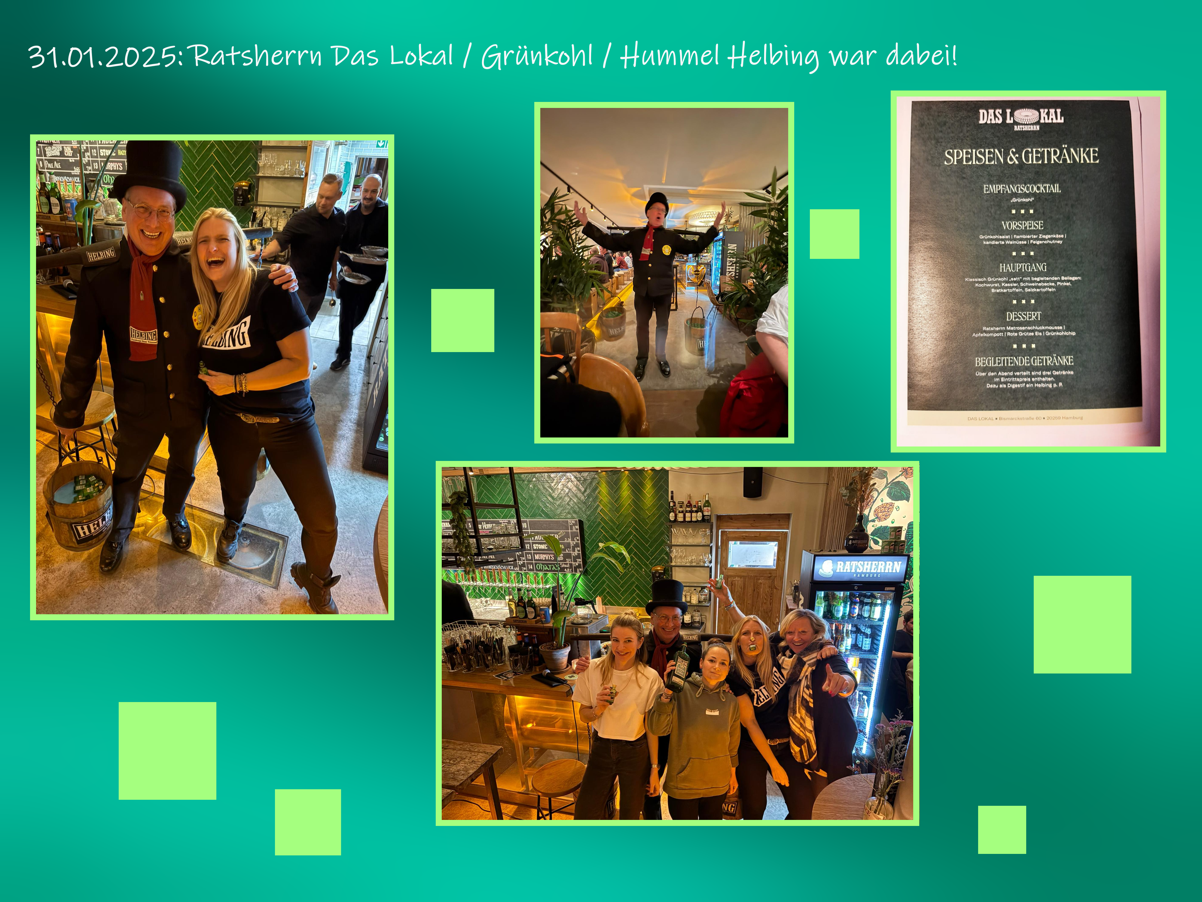 Hummel Hektor im Ratsherrn das Lokal beim Grünkohlessen